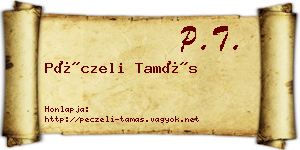 Péczeli Tamás névjegykártya