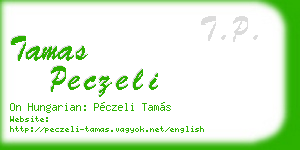 tamas peczeli business card
